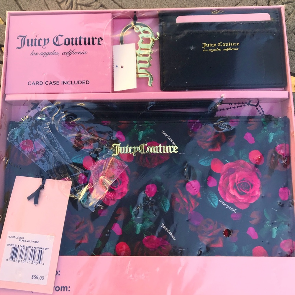 Juicy Couture 3 Piece Black Rose Set Gift Box ~New In Box~